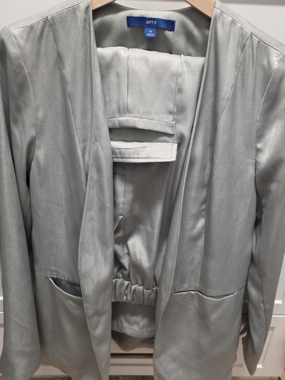 Apt. 9 Satin Open-Front Blazer in Mint Green